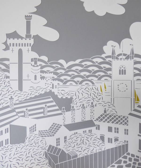 - a , Paper Sculpture by Debs Martin, measuring 50 x 41 cm (H x W) framed at 72 x 63 cm £650